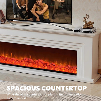 Aihm-Lon Electric Fireplace with Multiple Parallel Lines 47”-79”