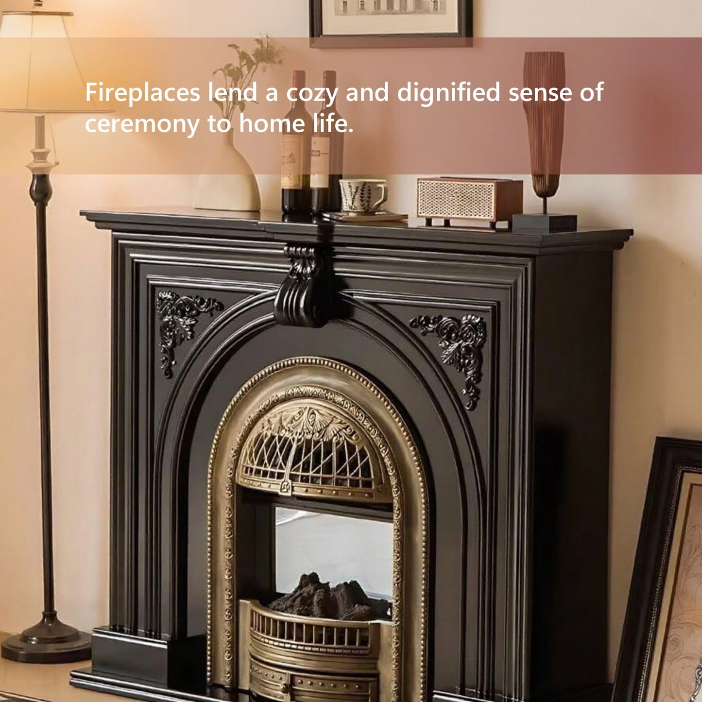 Aihm-Lon Vintage Electric Fireplace Includes Smart Heating 51”