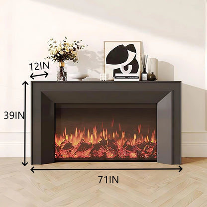 Aihm-Lon Electric Fireplace Includes Realistic Flame Display and Heating Function 47”-71”