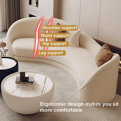 Aihm-Lon Commercial Grade White Sofa Set with Stool and Coffee Tables for Lobby Reception Area 79"-100"