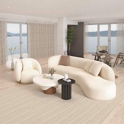 Aihm-Lon Luxury Modular Sofa Set with Stool and Coffee Table 83"-158"