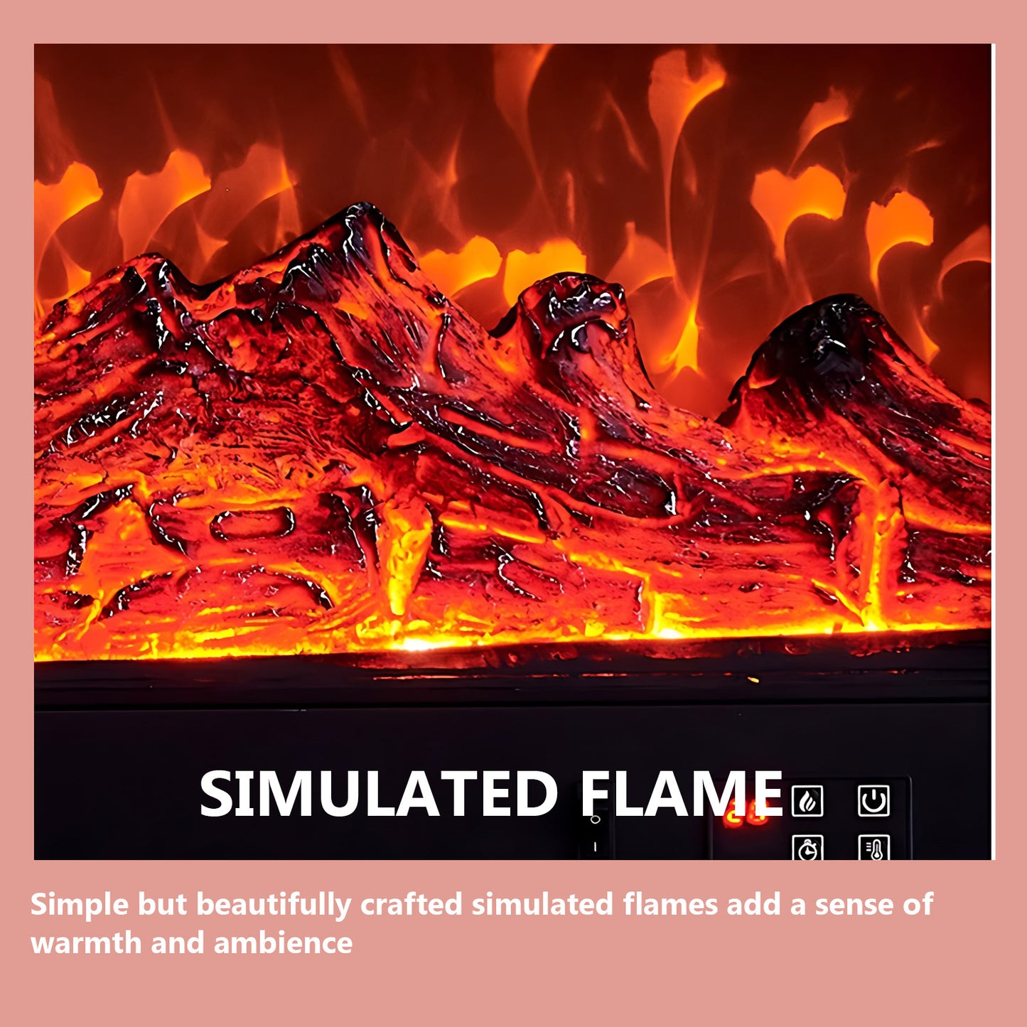 Aihm-Lon Electric Fireplace Insert with Realistic Flame 79''