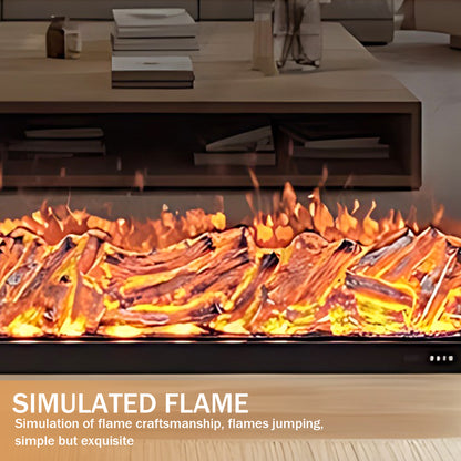 Aihm-Lon Electric Fireplace with Mantel Realistic Flame 59"