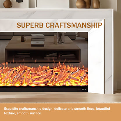 Aihm-Lon Electric Fireplace with Mantel Realistic Flame 59"