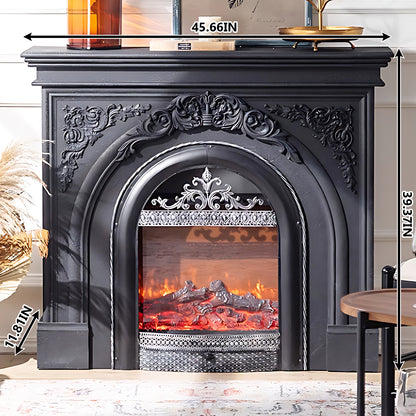 Aihm-Lon Modern Decorative Electric Fireplace with Mantel 45.66"
