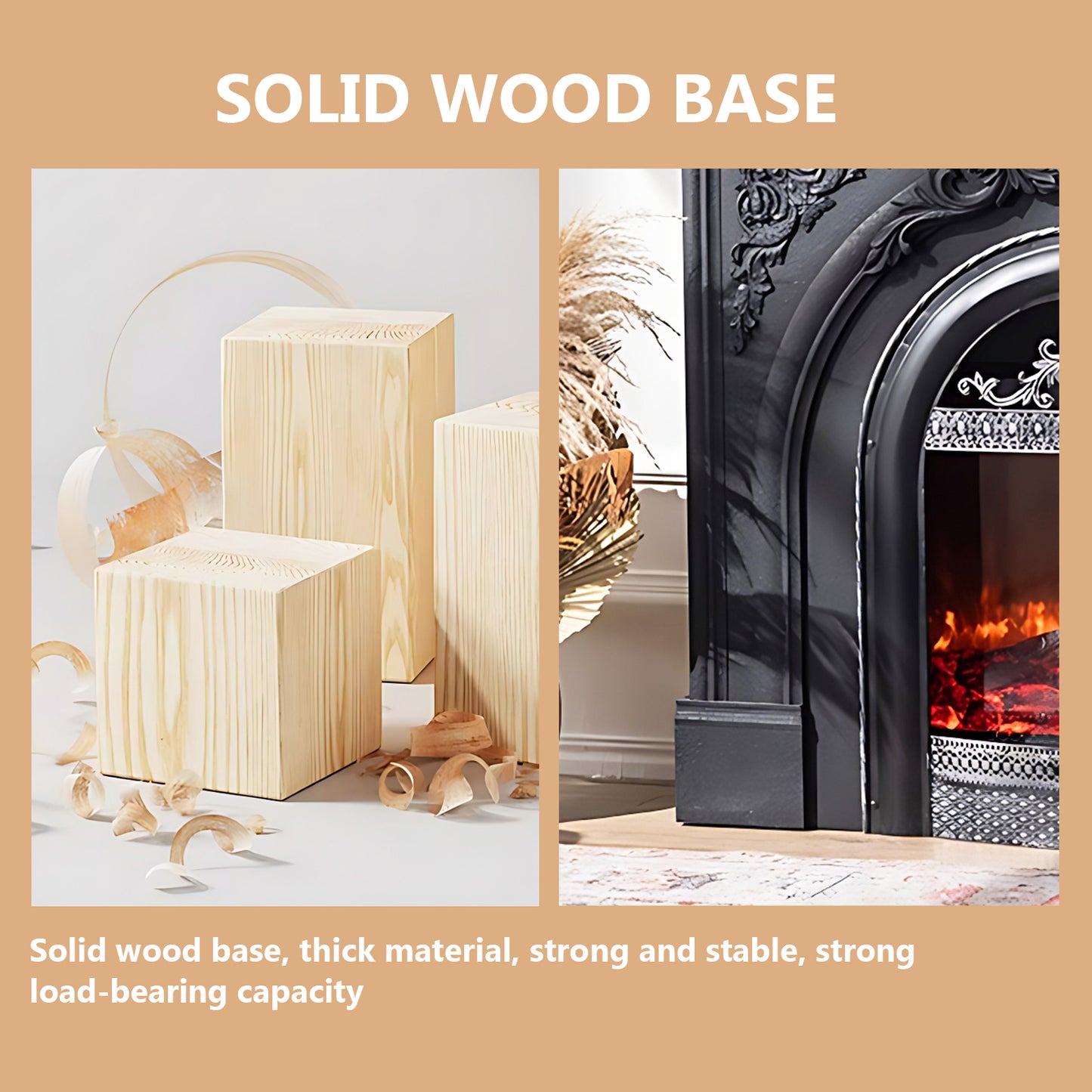 Aihm-Lon Modern Decorative Electric Fireplace with Mantel 45.66"