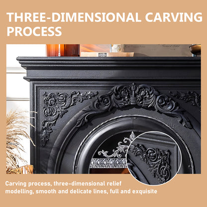 Aihm-Lon Modern Decorative Electric Fireplace with Mantel 45.66"