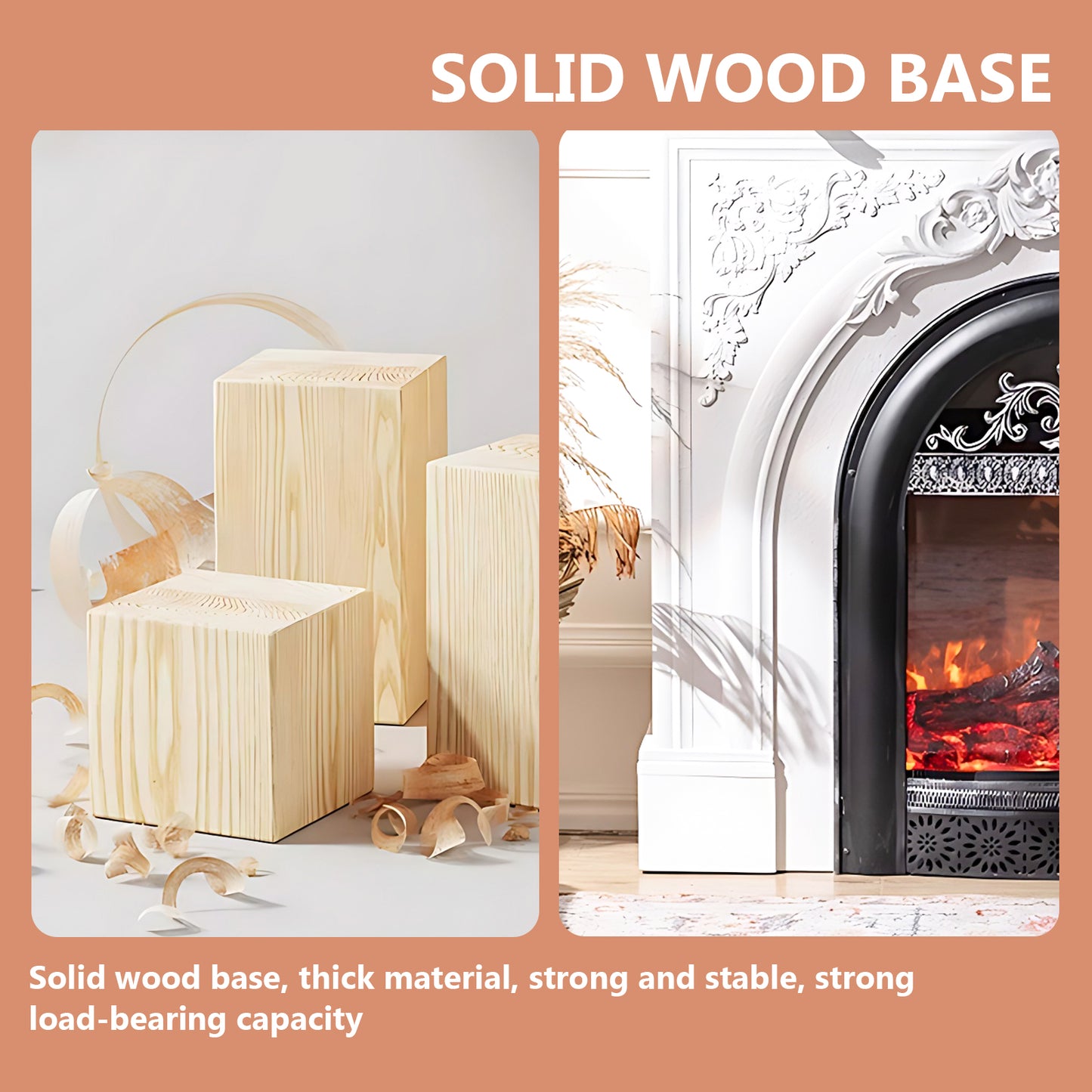 Aihm-Lon Modern Decorative Electric Fireplace with Mantel 45.66"