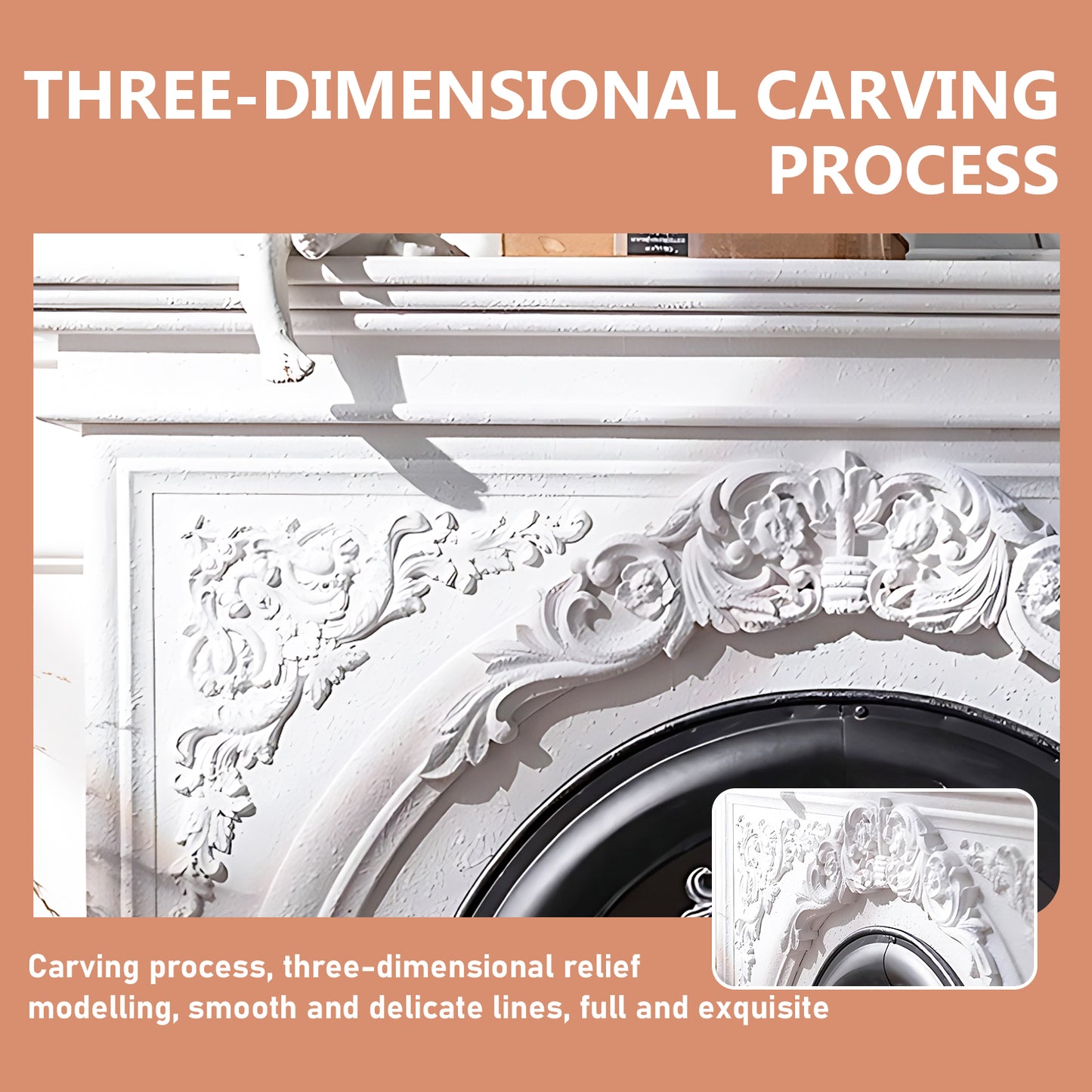 Aihm-Lon Modern Decorative Electric Fireplace with Mantel 45.66"