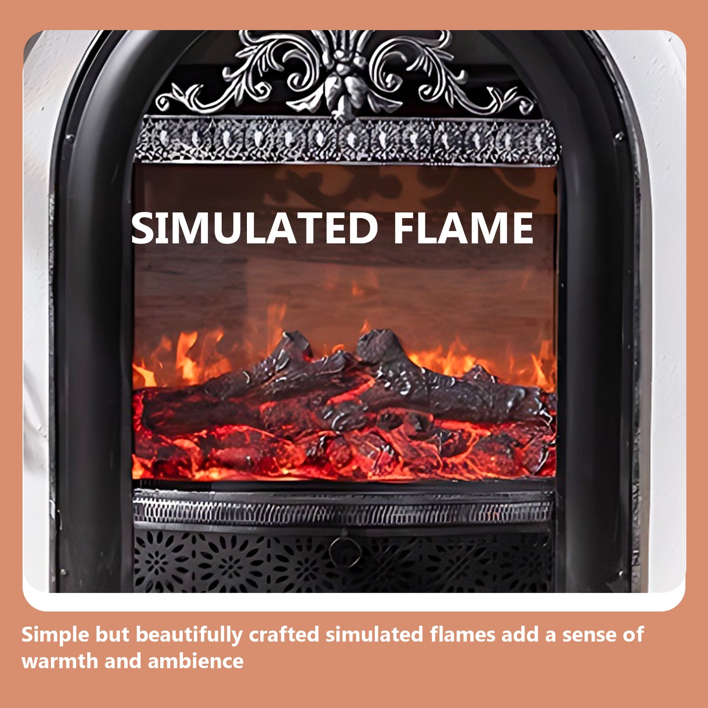 Aihm-Lon Modern Decorative Electric Fireplace with Mantel 45.66"