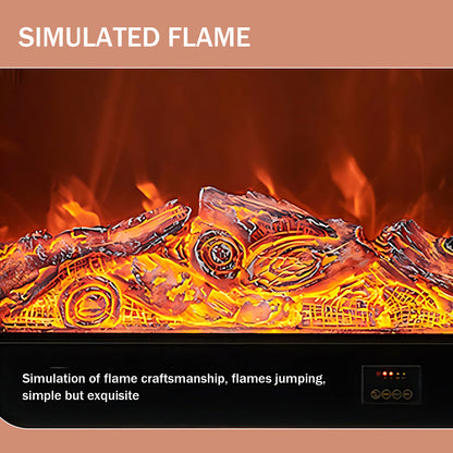 Aihm-Lon White Realistic Flame Electric Fireplace 47.24"