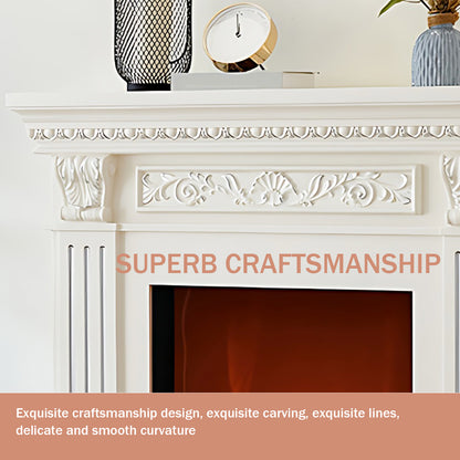 Aihm-Lon White Realistic Flame Electric Fireplace 47.24"