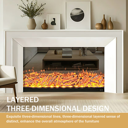 Aihm-Lon White Freestanding Electric Fireplace 59.05"