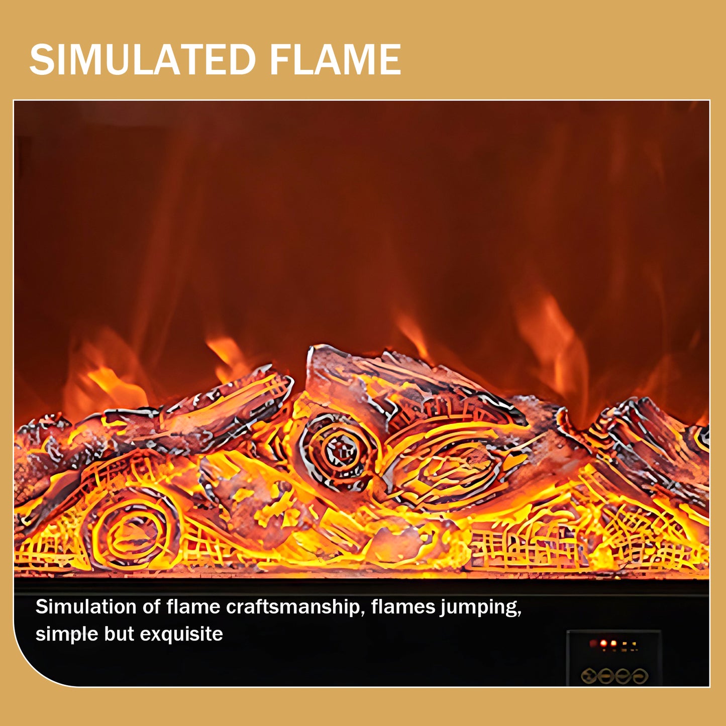 Aihm-Lon White Freestanding Electric Fireplace 59.05"