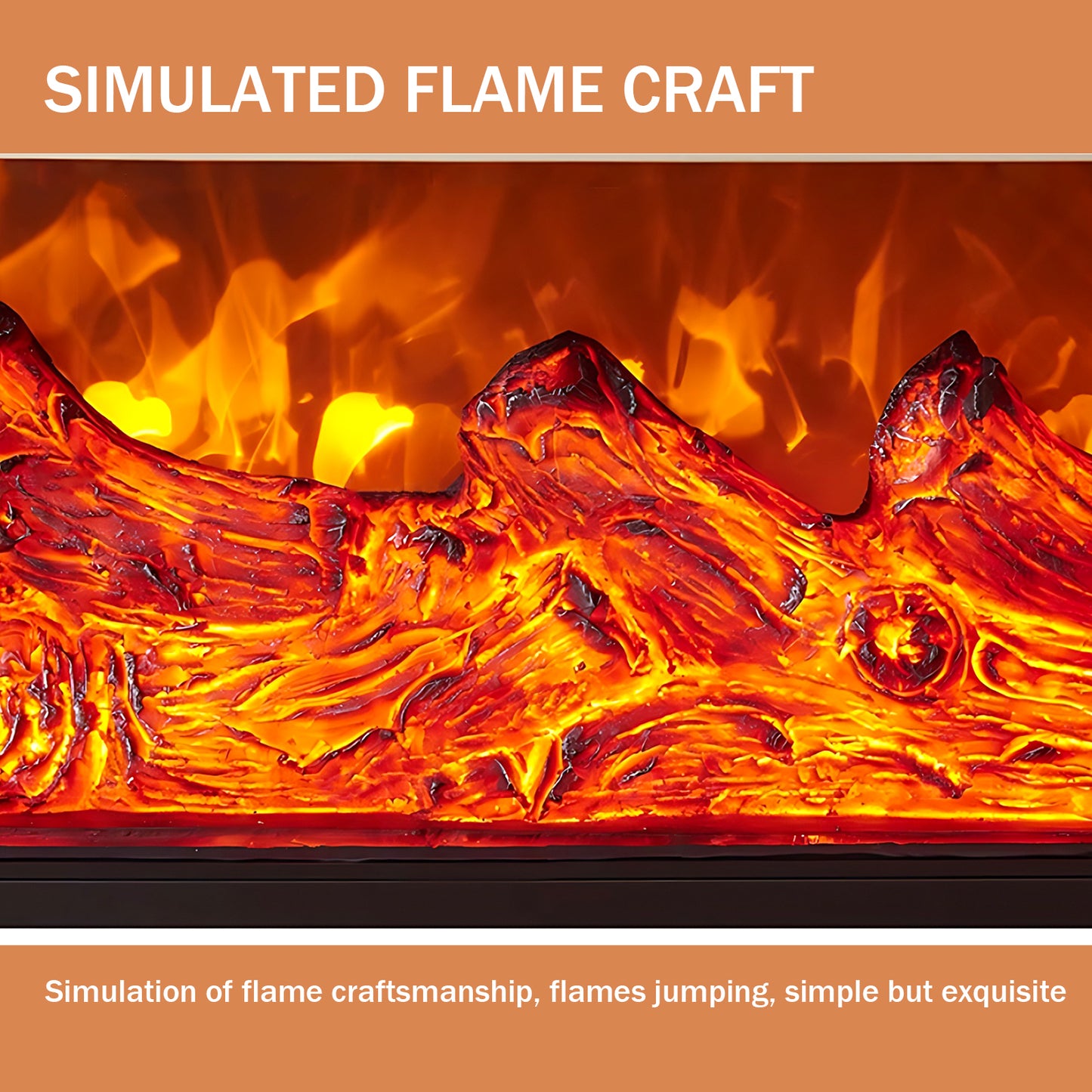 Aihm-Lon Electric Fireplace Inserts for Indoor Use with Mantel 47.24"-59.05"