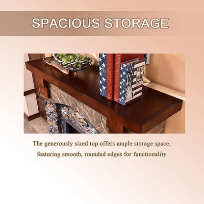 Aihm-Lon Decorative Fireplace with Mantel Includes Decorative Flame Display 47"-56"