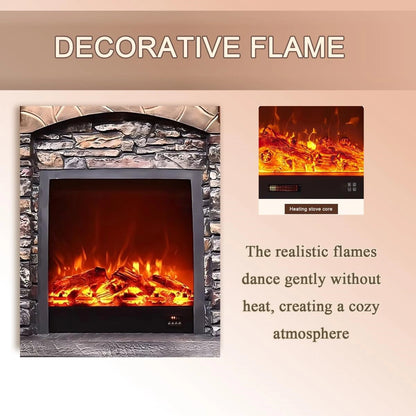 Aihm-Lon Decorative Fireplace with Mantel Includes Decorative Flame Display 47"-56"