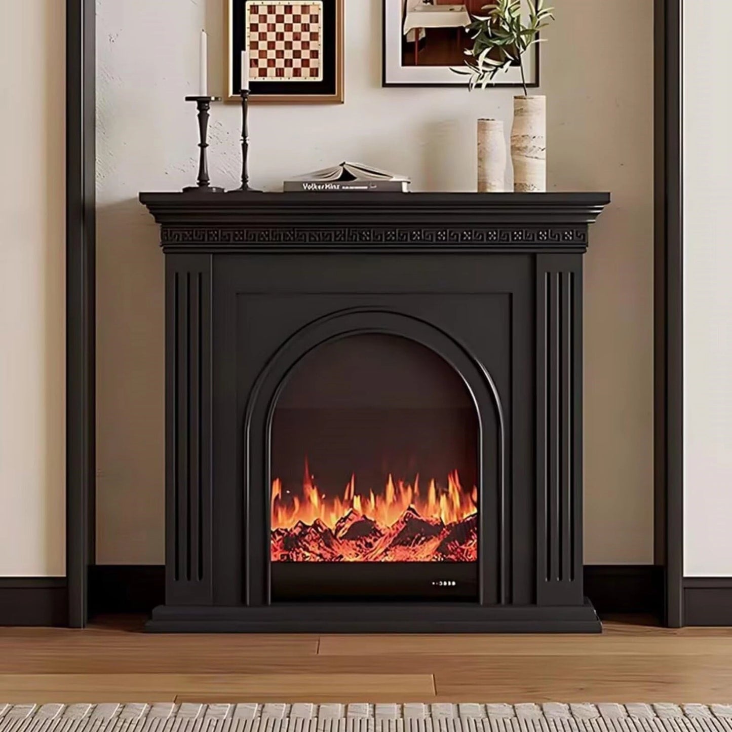 Aihm-Lon Decorative Electric Fireplace with Real Flame Effect 49"-59"