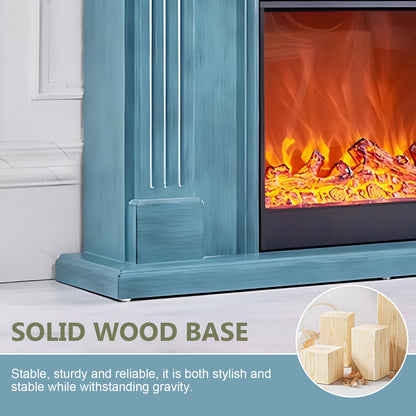 Aihm-Lon Blue Realistic Electric Fireplace with Remote Control 47.24"-59.05"