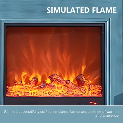 Aihm-Lon Blue Realistic Electric Fireplace with Remote Control 47.24"-59.05"