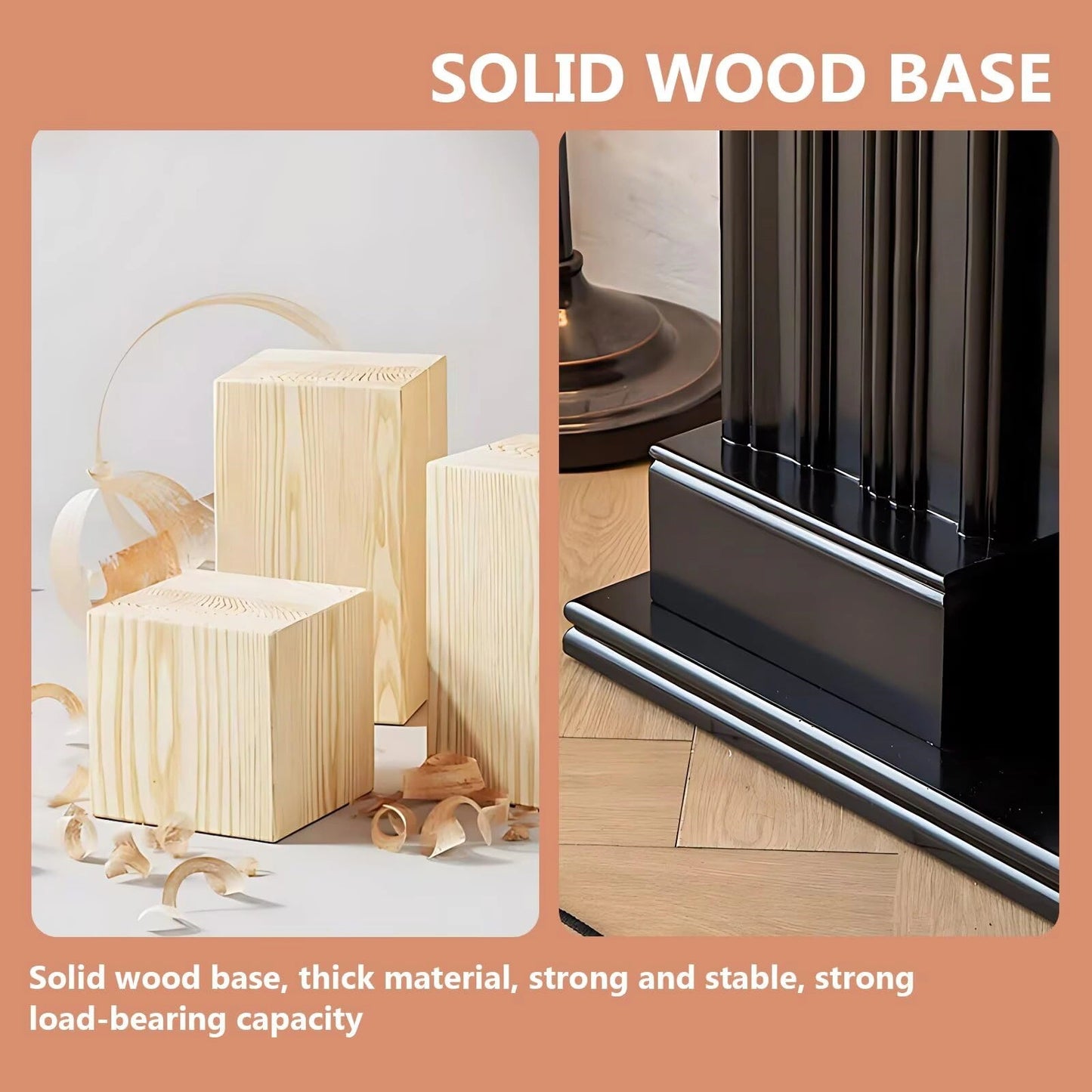 Aihm-Lon Electric Fireplace Heater Includes Retro Arch Door Design 43.31"-59.05"