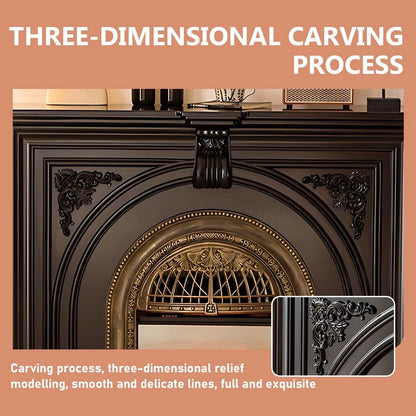 Aihm-Lon Electric Fireplace Heater Includes Retro Arch Door Design 43.31"-59.05"