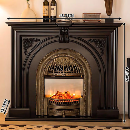 Aihm-Lon Electric Fireplace Heater Includes Retro Arch Door Design 43.31"-59.05"