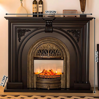Aihm-Lon Electric Fireplace Heater Includes Retro Arch Door Design 43.31"-59.05"