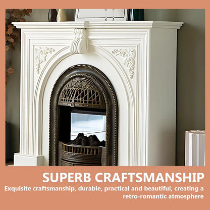 Aihm-Lon Electric Fireplace Heater with White Frame Realistic Flame 43.31"-59.05"