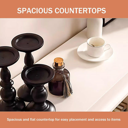 Aihm-Lon Electric Fireplace Heater with White French Square Design 47.24"