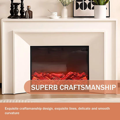 Aihm-Lon Electric Fireplace Heater with White French Square Design 47.24"