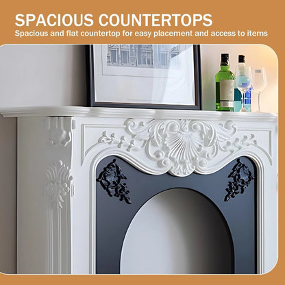 Aihm-Lon Decorative Electric Fireplace with Ample Storage Space and Black Border 43"-59"