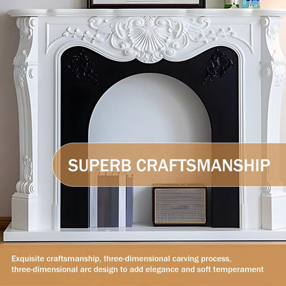 Aihm-Lon Decorative Electric Fireplace with Ample Storage Space and Black Border 43"-59"