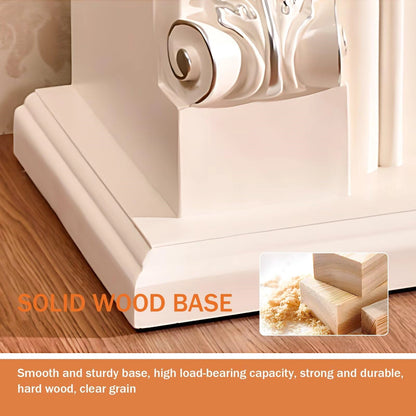 Aihm-Lon Electric Fireplace Heater with Carved Design for Living Room 62.99"