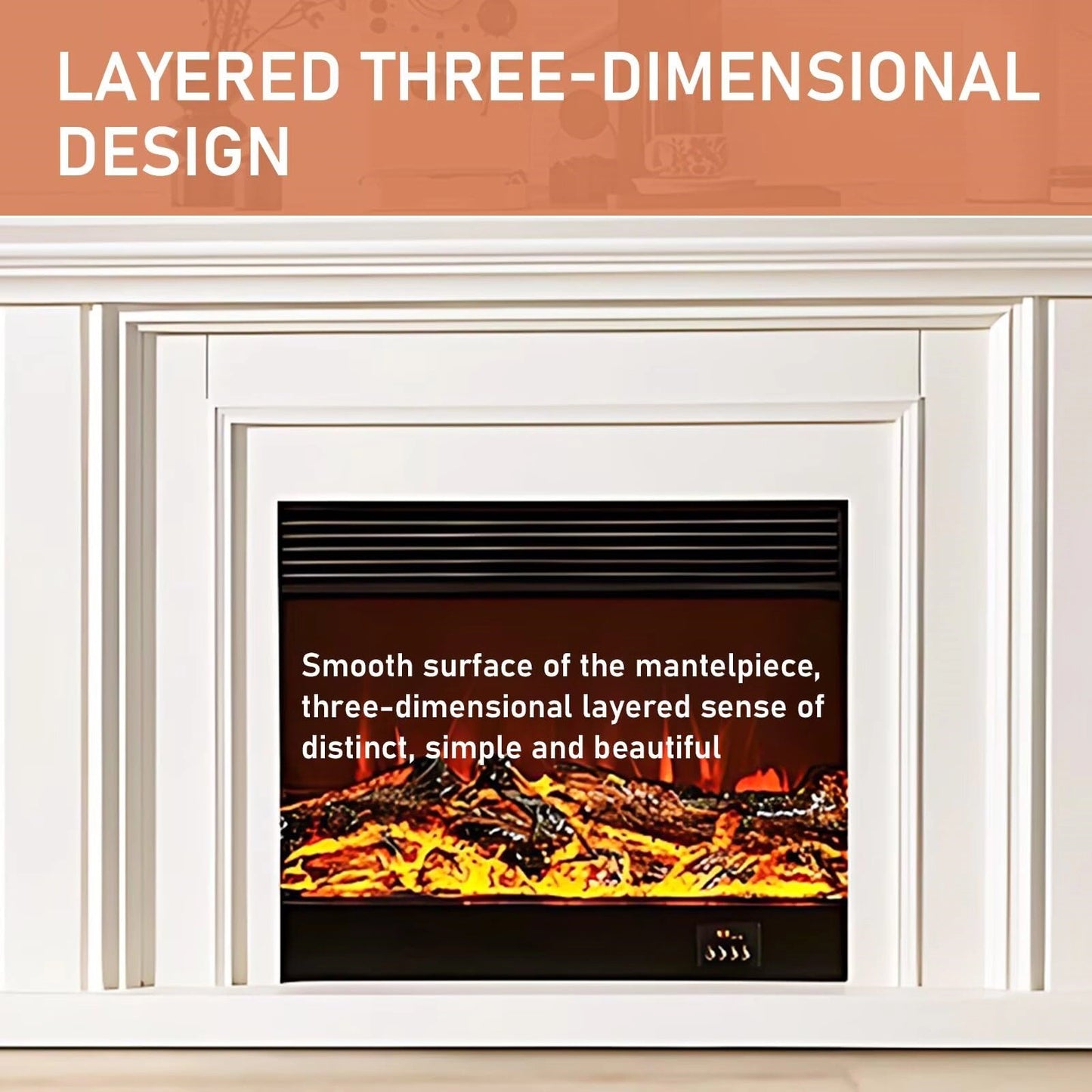 Aihm-Lon Modern Electric Fireplace with Heater Inserts for Living Room 59.05"