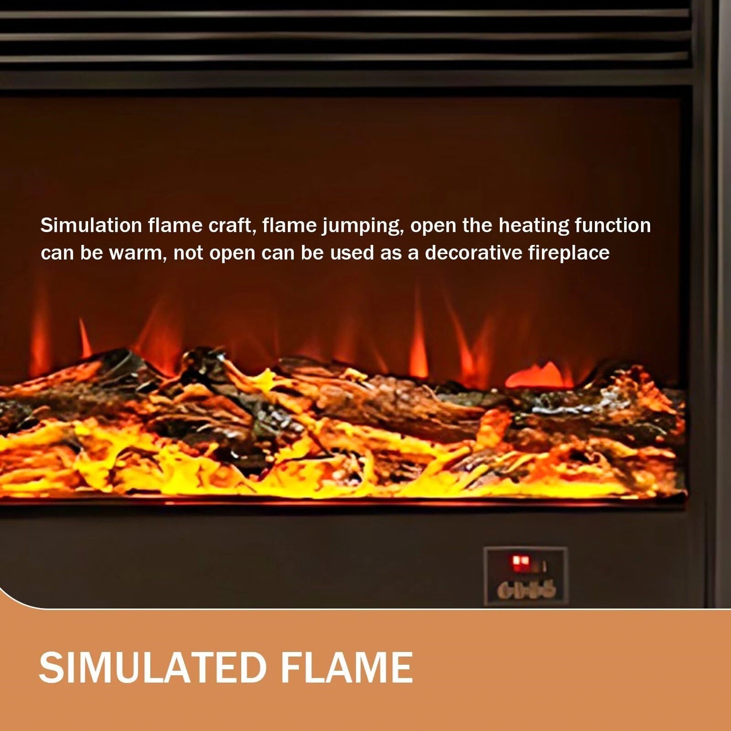 Aihm-Lon Electric Fireplace Heater with Mantel and French Retro Lines  59.05"