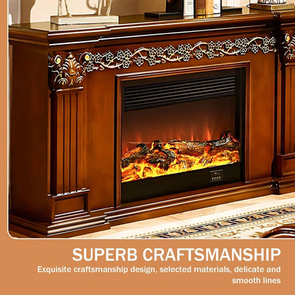 Aihm-Lon Electric Fireplace Heater with Mantel and French Retro Lines  59.05"