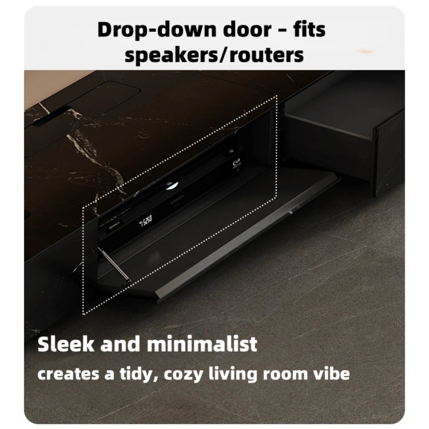 Aihm-Lon Electric Fireplace with 3D Dynamic Flame 71"-94.5"