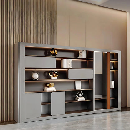 Aihm-Lon Executive Desk with Storage 78.7"-141.7"