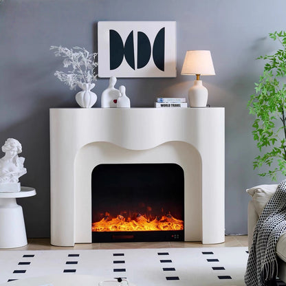 Aihm-Lon Electric Fireplace Heater with Luxurious Wavy Frame 59’’