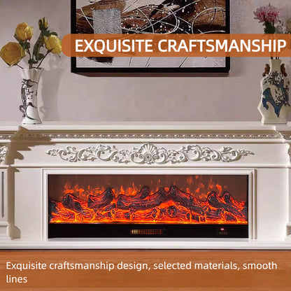 Aihm-Lon Electric Fireplace with Seashell and Curly Grass Pattern 79”