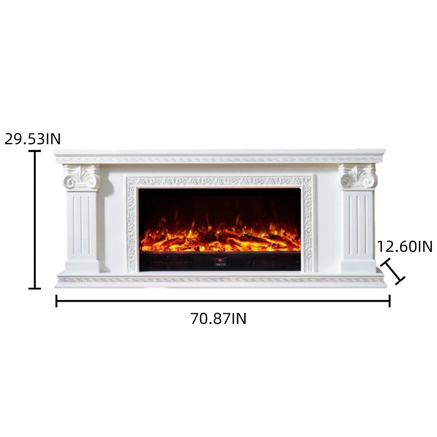 Aihm-Lon Electric Fireplace with Delicate and Complicated Pattern 71”