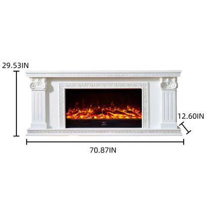 Aihm-Lon Electric Fireplace with Delicate and Complicated Pattern 71”