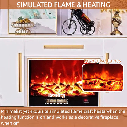 Aihm-Lon Freestanding Electric Fireplace Ample Storage Space 63”