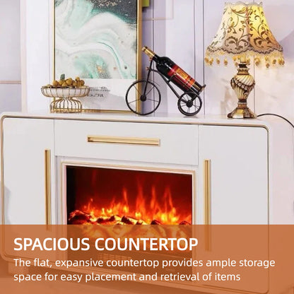 Aihm-Lon Freestanding Electric Fireplace Ample Storage Space 63”