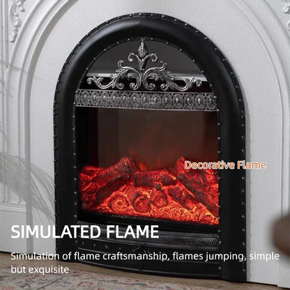 Aihm-Lon Freestanding Electric Fireplace Includes French Vintage Metal Cover 47”