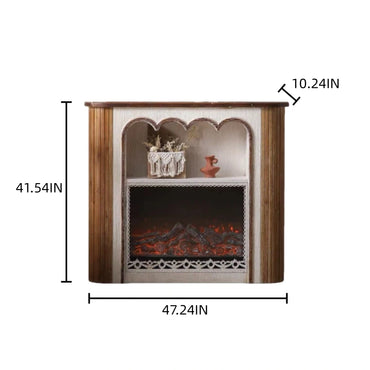 Aihm-Lon Vintage Electric Fireplace Includes French Wavy Border 47”