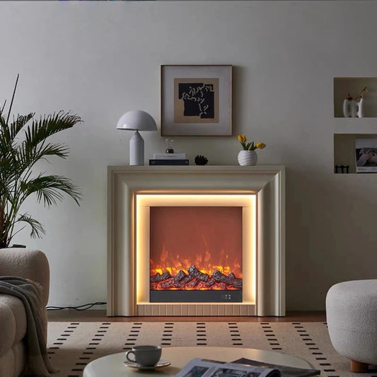 Aihm-Lon Electric Fireplace with Ambient Light & Indoor Decorative Flame 47”