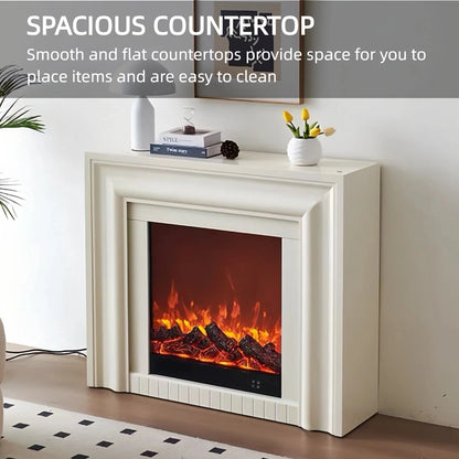 Aihm-Lon Electric Fireplace with Ambient Light & Indoor Decorative Flame 47”