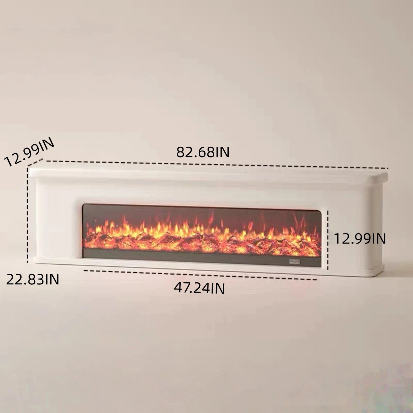 Aihm-Lon Simple Electric Fireplace Includes French Curved Edges 71”-83”